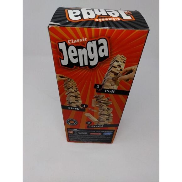 Hasbro Classic Jenga Game - A2120 How Do You Stack UP? Ages 6+ FUN 4 1 or more - Picture 3 of 6